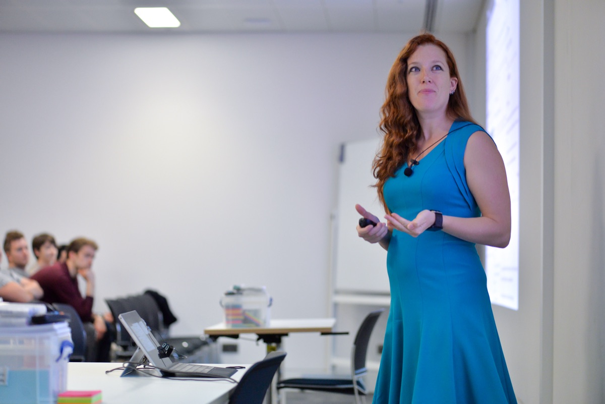 Trisha Gee presenting on stage