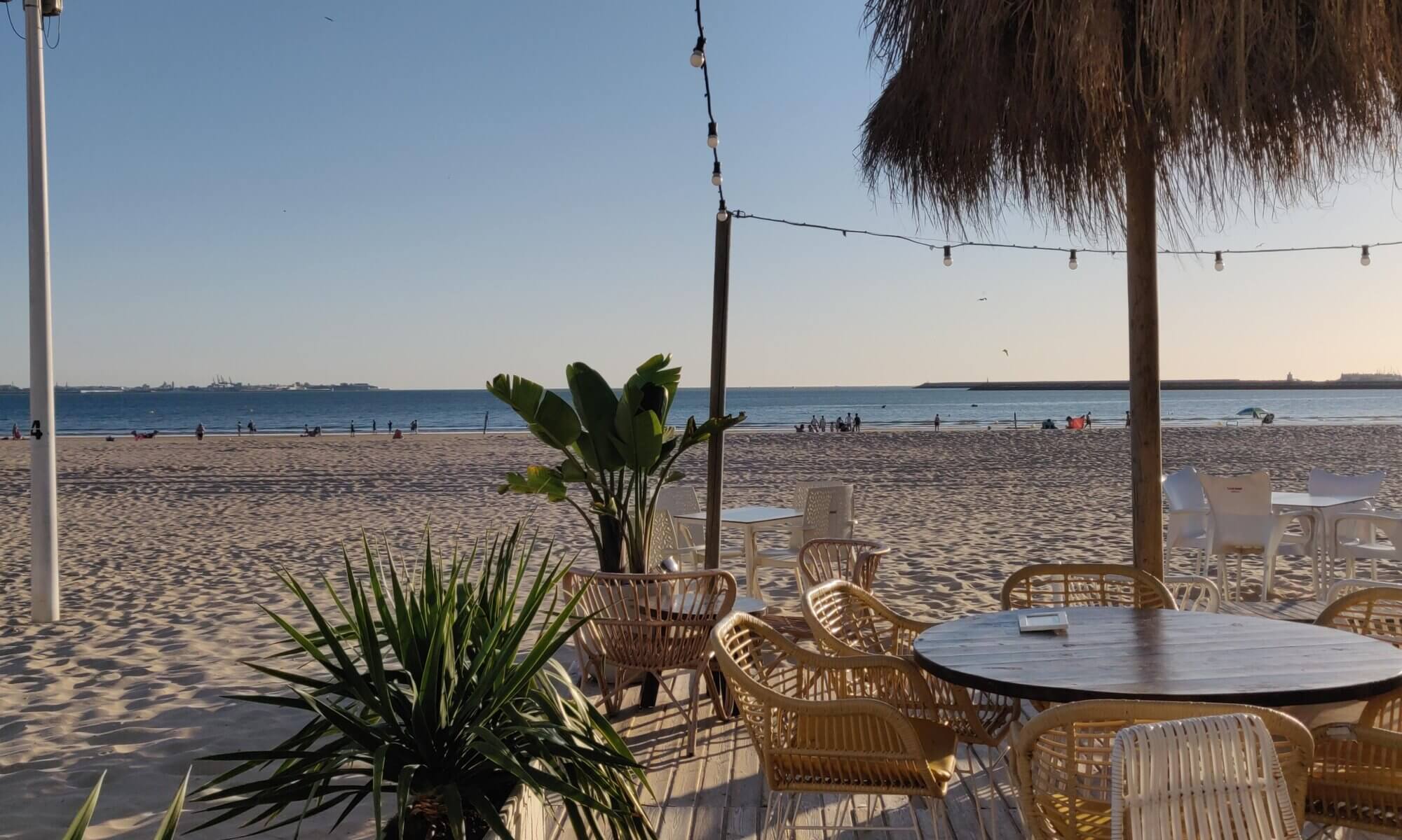 View from a beach restaurant