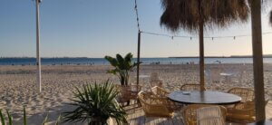 View from a beach restaurant