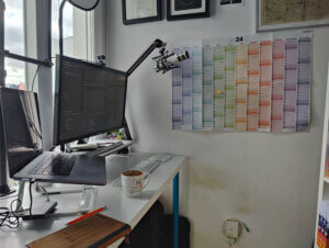 Photo of my desk area